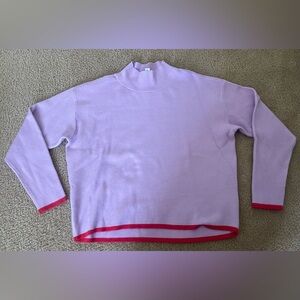 Anthropologie Maeve Carys Mock-Neck Heart Sweater, M